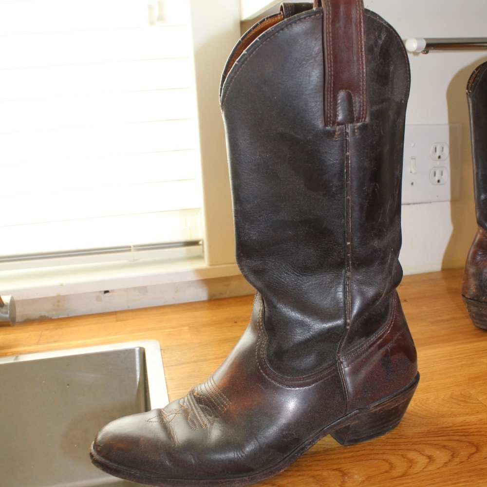 Frye Billy Pull on Western Cowboy Boot Two-tone